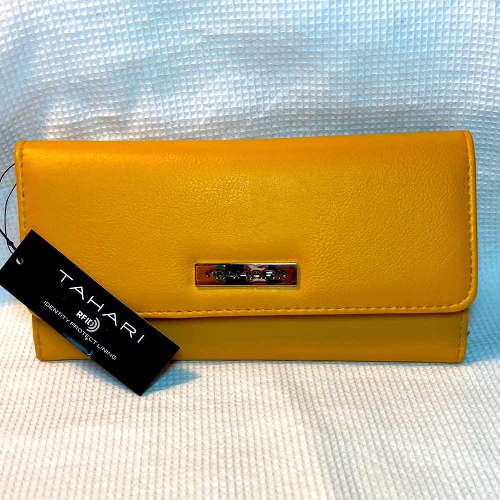 Tahari Snap Trifold Wallet Queen Bee
